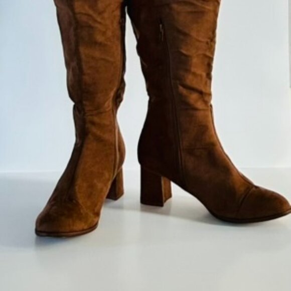 Eloquii Over-the-Knee Boots in Chestnut Size 10W - Picture 5 of 9